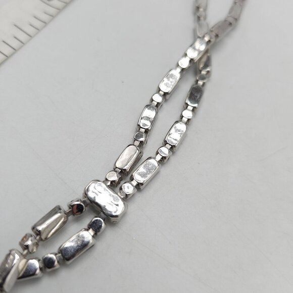 Vintage Kramer Rhinestone Necklace With Baguette and Round Cut Crystals - Picture 9 of 9